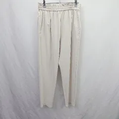 ◇ Θ green label relaxing UNITED ARROWS ウエストゴム テーパードパンツ サイズ40 アイボリー レディース E  【1506130003755】