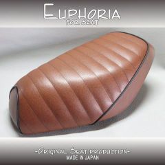□【DIO ディオ AF27 AF28 SR ZX】張替え済♪　カスタムシート　茶色/黒　タックロール《Euphoria》□MK49395