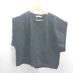 ◇ ⊂ ◎●未使用● ZARA ザラ 半袖 Tシャツ サイズM ブラック レディース E  【1502180043475】