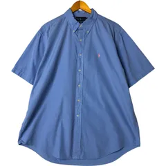 古着 ラルフローレン Ralph Lauren CLASSIC FIT 半袖 ボタンダウンシャツ メンズXL相当/eaa553253