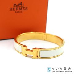 エルメス クリックH GM ホワイト イエローゴールド - メルカリ