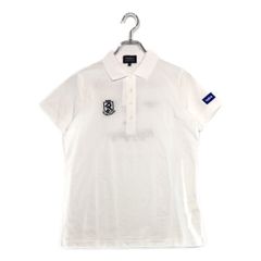 中古 レディース パーリーゲイツ PEARLY GATES 半袖ポロシャツ 1(M) 白 ホワイト 春夏 サッカー生地