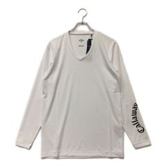 未使用品 メンズ キャロウェイ Callaway インナー L 白 【2024年春夏モデル】Ｖネック シャツ