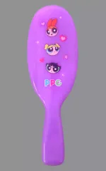 【中古】ヘアブラシ・コーム・櫛 パープル 取手付きスムースヘアブラシ 「パワーパフガールズ」