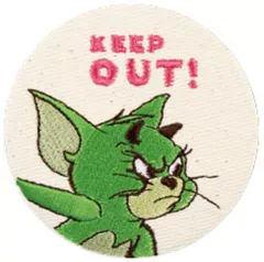 【中古】バッジ・ビンズ トム(悪魔) 「トムとジェリ シークレット刺繍缶バッジ」