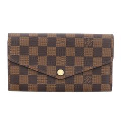 【中古】 LOUIS VUITTON （ルイヴィトン） ﾎﾟﾙﾄﾌｫｲﾕ･ｻﾗ 財布 長財布(小銭入有) Damier/Ebene ダミエ Brown ブラウン N63209 used:AB