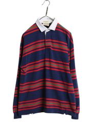 美品 Brooks Brothers ボーダーラガーシャツ XL ネイビー赤黄色 - メルカリ