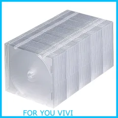【特価商品】サンワサプライ スリムCD/DVD/BDケース 1枚収納×50枚セット 厚さ約5mm薄型タイプ クリア FCD-PU50C