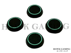 コントローラー スティック カバー アシスト 丸型　ブラック×グリーン 選択型　4個売り NINTENDO SWITCH JOYコン ジョイコン