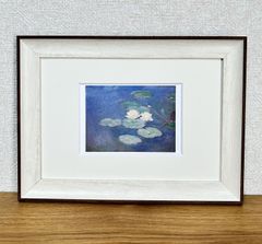 モネ☆睡蓮のとき☆展覧会限定◎新品額付☆マット付ポストカードフレーム◇Claude Monet☆A4サイズ程度☆22