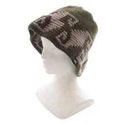 ステューシー STUSSY Waves Knit Bucket hat ハット 総柄 帽子 ニット O/S カーキ 緑のサムネイル
