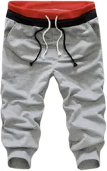 RED RAY レッドレイ スウエット ハーフ パンツ 7分丈 スポーツ ルーム ウェア メンズ(グレー,  M)