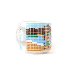ドット絵 ハワイタイルマグカップ（小）大図まことデザイン The Porcelains （ザ・ポーセリンズ）