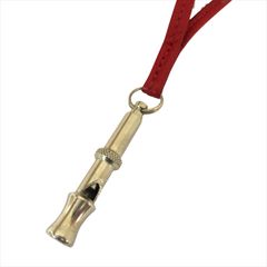 エルメス HERMES シフレ ホイッスル レザー ネックレス ペンダント アクセサリー 犬笛 革 88cm 赤 レッド シルバー メンズ レディース◆7のサムネイル