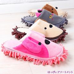 子供用 アニマル モップスリッパ 動物 お掃除 ルームシューズ お掃除スリッパ もこもこ おそうじ お掃除用品 モップ 洗える 全面モップ かわいい 洗濯可能 便利 水洗い可 キッズ用品