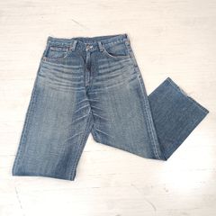 1305  LEVI'S リーバイス  504 革パッチ ワイド ストレート デニムパンツ ジーンズ W32 スケーターライン アメカジ
