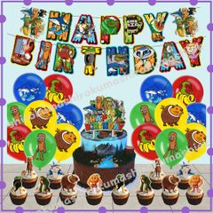 トゥントゥンサフール E ブレインロッドRobiox 誕生日 バルーン 飾り付け ガーランド ハッピーバースデー 風船 プレゼント おめでとう 男の子 女の子 ロブロックス 記念日 グッズ イベント 装飾 豪華 子供パーティー