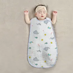 ☆ C×クジラ ☆ S(0-1.5歳) ☆ 4重ガーゼスリーパー 綿100％ 通年用 スリーパー ガーゼ 4重 ガーゼスリーパー ベビースリーパー 赤ちゃん ベビー キッズ 女の子 男の子 綿 コットン 春 夏 秋 冬 おくるみ お昼寝 ねんね 保温 通気性