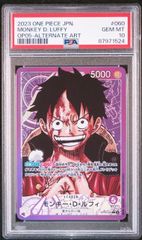 【PSA10】モンキー・Ｄ・ルフィ(L★){紫}〈OP05-060〉[ブースターパック 新時代の主役]リーダーパラレル