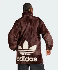 サイズ完売品!!adidas Originals ジャケット コート ファー 新品　ボア　フェイクファー　モコモコ　人気