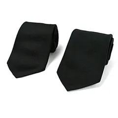 礼服用 ネクタイ ポリエステル ブラック 2本セット中古 Aランク  |