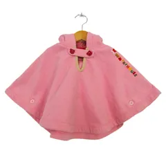 ミキハウス ポンチョ ジャケット ブランド アウター キッズ 女の子用 Fサイズ ピンク MIKIHOUSE 【中古】