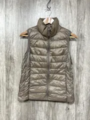 UNIQLO ユニクロ ウルトラライト ダウン ベスト sizeM/グレージュ  ◆■ レディース