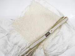 【一輝堂】【着物】帯締め帯揚げセット　礼装用　平組　中抜き絞り　金糸　25w01-42