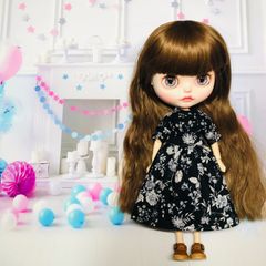 ワンピース  黒花柄(R-5)