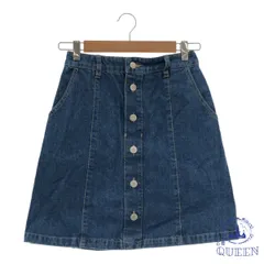 ☆美品☆ C・O・L・Z・A コルザ スカート デニム ミニ丈 ボタン カジュアル レディース インディゴブルー M 901-3937 送料無料 古着