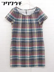 ◇ fredy emue フレディ エミュ チェック フレンチスリーブ 膝丈 ワンピース サイズ38 マルチ レディース  【中古】 【1107290002215】のサムネイル
