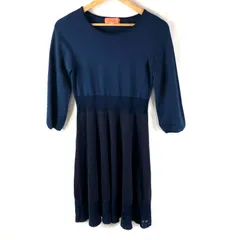 スーナウーナ SunaUna ワンピース ニット 長袖 日本製 Uネック ネイビー系 38サイズ 944114 