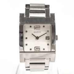 美品】GUCCI 100L ホワイトシェル文字盤 シルバーベルト - メルカリ