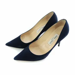 J646B ジミーチュウ パンプス 37.5 約24.5cm ブラック レース