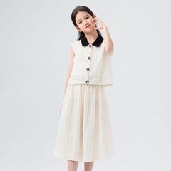 子供服 セットアップ スカート タンクトップ 2点セット 女の子 上下セット 結婚式 発表会 卒業式 子供 新生活mksenbao08