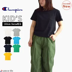 正規取扱店チャンピオン Champion Tシャツ 半袖 キッズ  ジュニア レディース 男の子 女の子 春 夏 秋 100 110 120 130 140 150 160 CK-Z303 090/ブラック