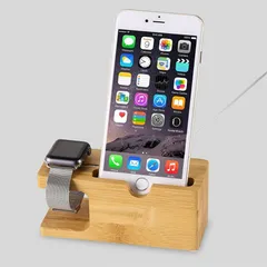 木製 スマホ アップルウォッチ 充電スタンド 送料無料 Apple Watch iPhone スタンド 木目 おしゃれ スマートフォン スタンド 充電のサムネイル
