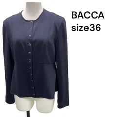 ◆バッカBACCA スナップボタン ジャケット紺 レディース size36 S5T469のサムネイル