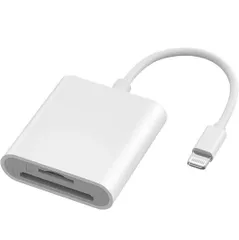 ★iphone sdカードリーダー 2in1 TF SDカードカメラリーダー iPhone/iPadに適用 設定不要 双方向高速データ転送 写真/ビデオ/動画/Word/Excle/PPT/PDF 読み込み 変換アダプター OTG機能 最新IOS16対応