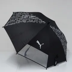 晴雨兼用日傘  PUMA プーマ USED美品 キッズ レインアンドシャイン 子ども用傘 Mサイズ ブラック ジャンプ 55cm A2759