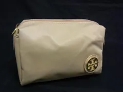 ■美品■ TORY BURCH トリーバーチ ナイロン ポーチ マルチケース 小物入れ レディース ベージュ系 DK2713