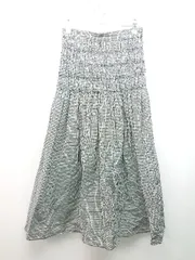 ◇ Sugar spoon バックウエストゴム ギンガムチェック ロング フレア スカート サイズF ブラック レディース E  【1310130034783】