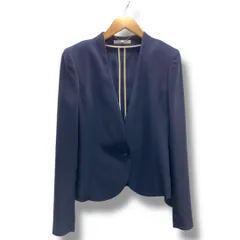 BEIGE ベイジ ストレッチ ノーカラージャケット 肩パッド 入学式 ゴールド ライン フォーマル カジュアルスーツ ネイビー 結婚式 レディース 春 セントラルパーク名古屋店 11 No.546久