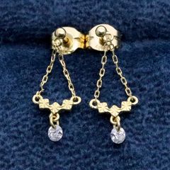 アーカー ピアス K18(750) ダイヤモンド 0.03ct ビンドゥジーヴル AHKAH /24-70S