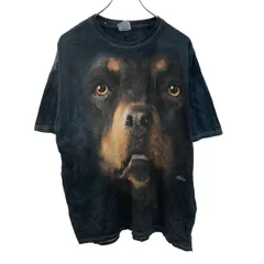 GILDAN 半袖プリントTシャツ XL ブラック ギルダン プルオーバー アニマルプリント ビッグサイズ 古着卸 アメリカ仕入 a705-6452