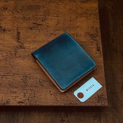 二つ折り財布 ブライドルレザー メンズ 財布 長財布 本革 ハンドメイド