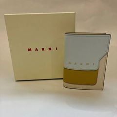 最終価格】MARNI 財布 オールレザー トランクミニ ネイビー タグ付き