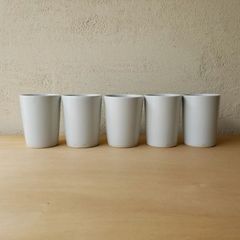白磁 フリーカップ 5個セット 湯呑み 湯のみ 湯飲み コーヒーカップ コップ 瀬戸 白磁 民藝 作家