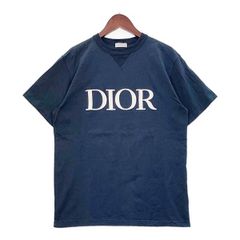 【美品】Dior ネイビー 半袖Tシャツ　刺繍ロゴ　L size Dior ディオール Christian Dior Tシャツ カットソー 半袖