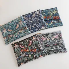 大人可愛いリバティプリントのポケットティッシュケース/いちご泥棒•ストロベリーシーフ/ハンドメイド